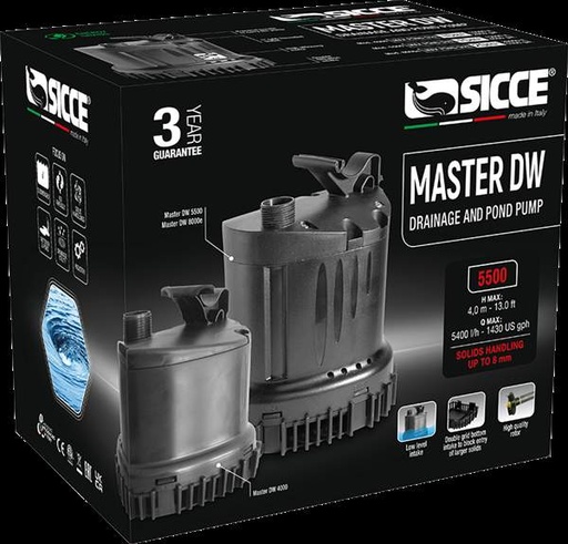 [8011469991947] Sicce - Master DW 5500 Pump - 1430gph